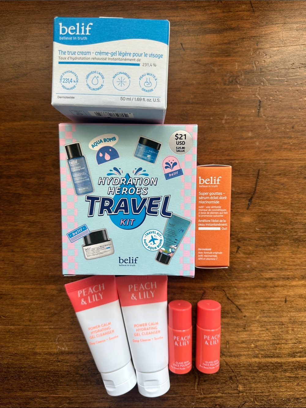 NIB Belif The True Cream  & Peach & Lily Skincare Set